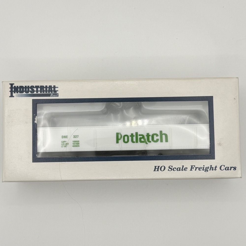 Industrial Rail HO Scale Potlatch Freight Car DNE 327 White Green New in Box